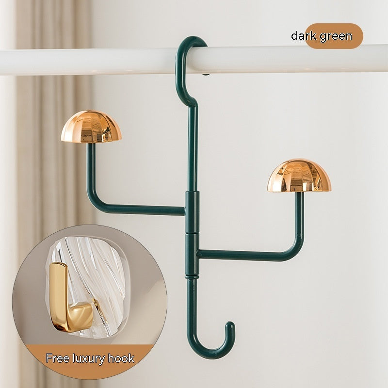 Mushroom Rotating Coat Rack Scarf Bag Storage Seamless Hook