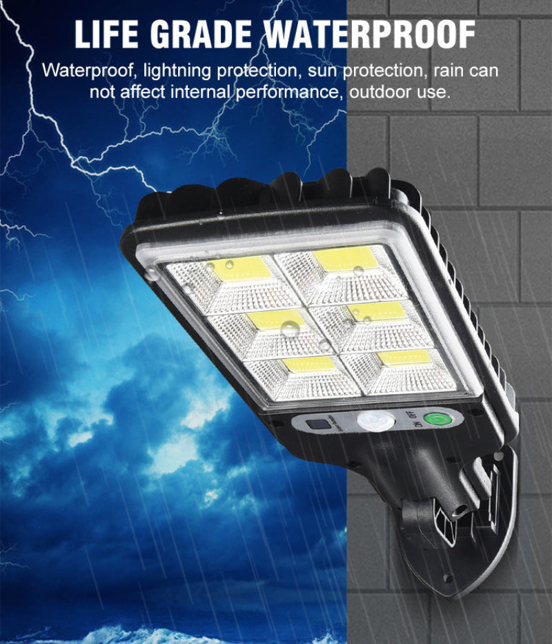Outdoor LED Solar-Powered Motion Sensor Courtyard Wall Light