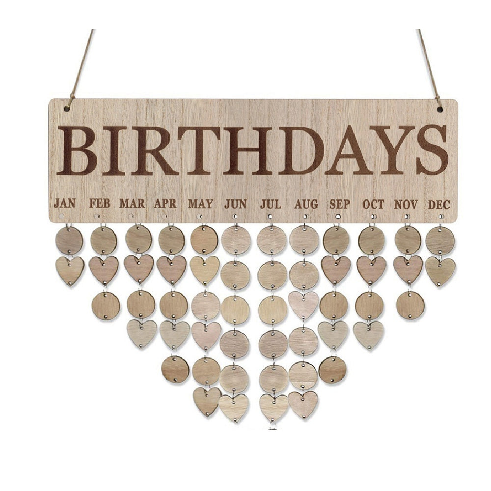 Home Wooden DIY Calendar Board