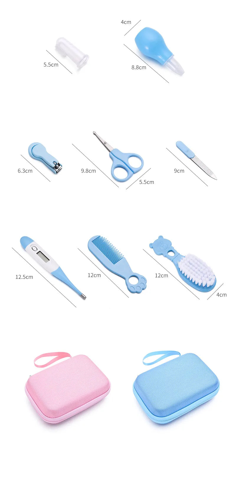 Baby Thermometer Nail Cutting Tool Nursing Set Of Eight