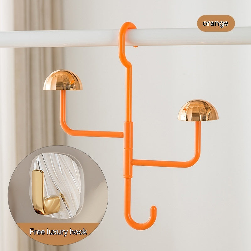 Mushroom Rotating Coat Rack Scarf Bag Storage Seamless Hook