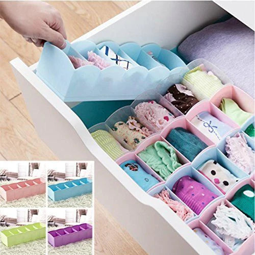 5 Grid underwear panties socks storage box plastic household finishing box