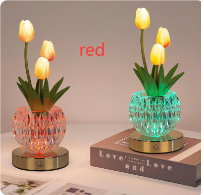 LED Tulip Night Light USB Remote Control Touch Dual Control 16 Colors