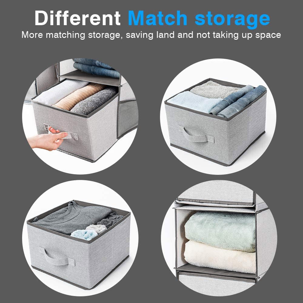 Wardrobe Storage Hanging Bag Cotton Linen Cloth