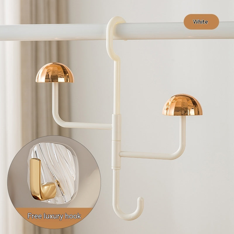 Mushroom Rotating Coat Rack Scarf Bag Storage Seamless Hook