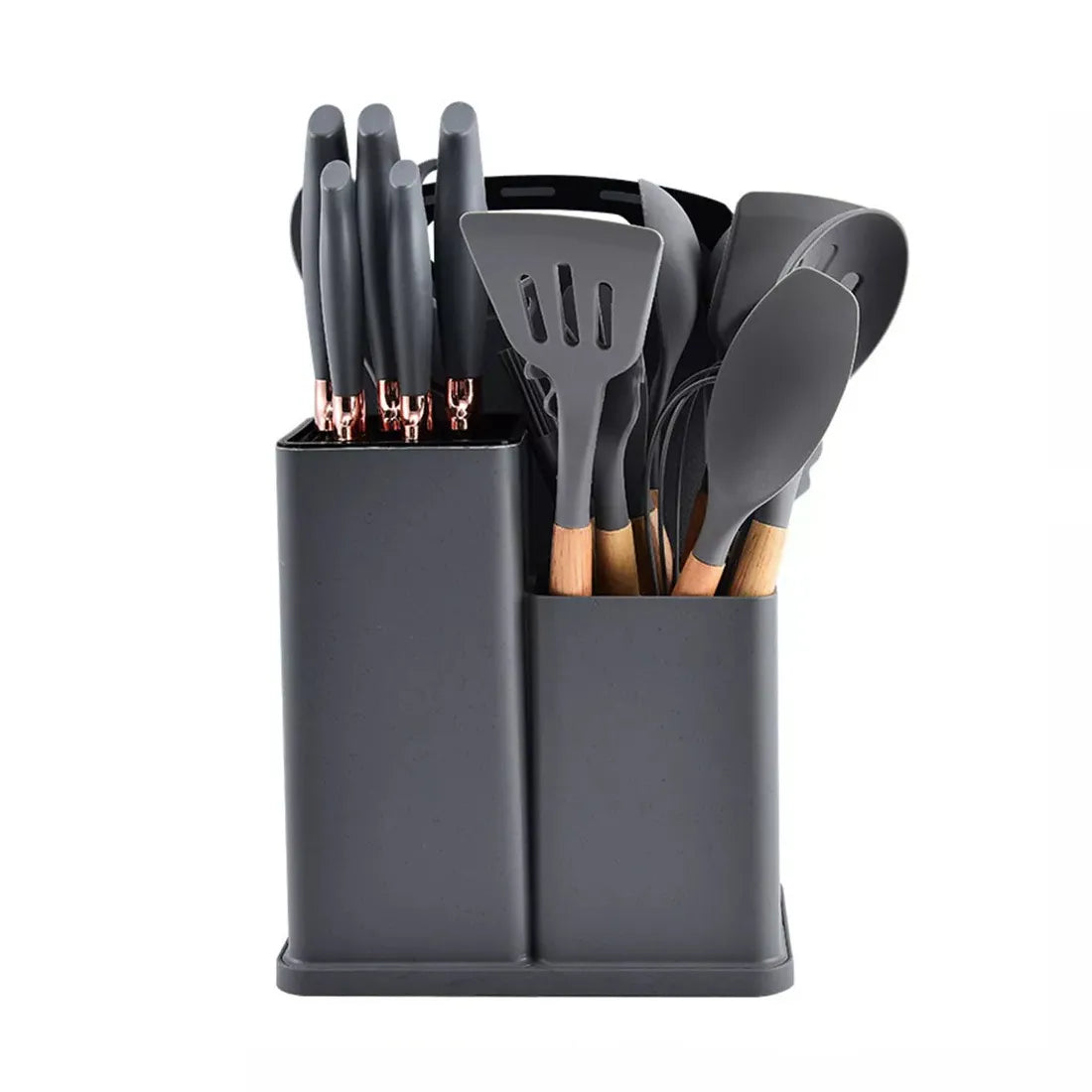19pcs Set Non-Stick Silicone Kitchen Utensil Spatula Spoon Cooking Cookware Gift