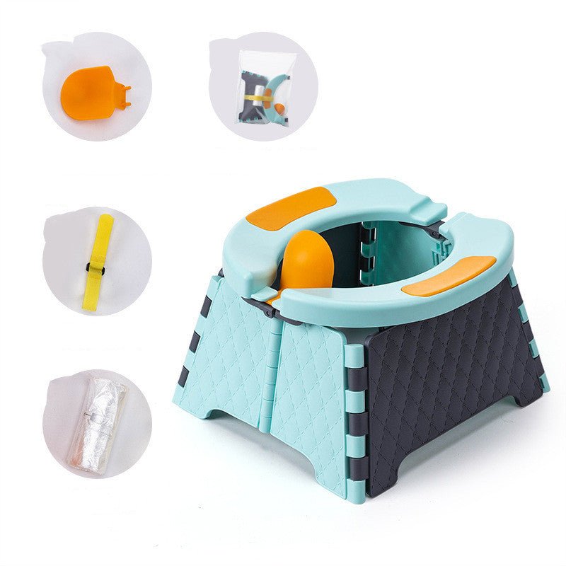 Baby Potty Training Seat Kids Toddler Outdoor Portable Folding Toilet Urinal Pot - Nexxcart