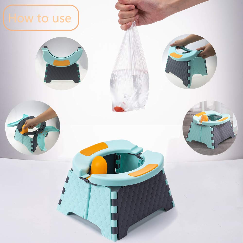 Baby Potty Training Seat Kids Toddler Outdoor Portable Folding Toilet Urinal Pot - Nexxcart