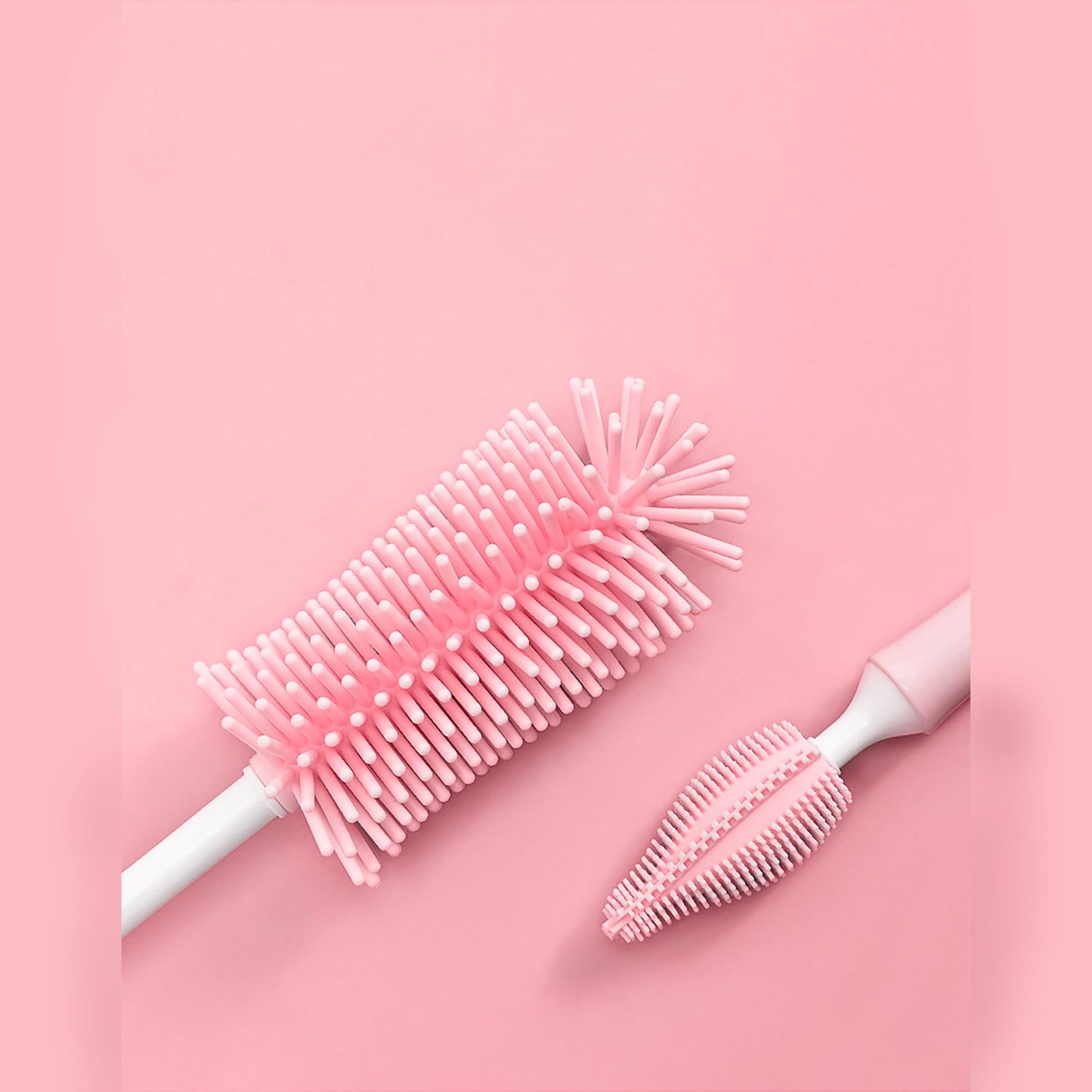 Baby Silicone Baby Bottle Brush Straw Scrubbing Baby Bottle Brush Cleaning - Nexxcart