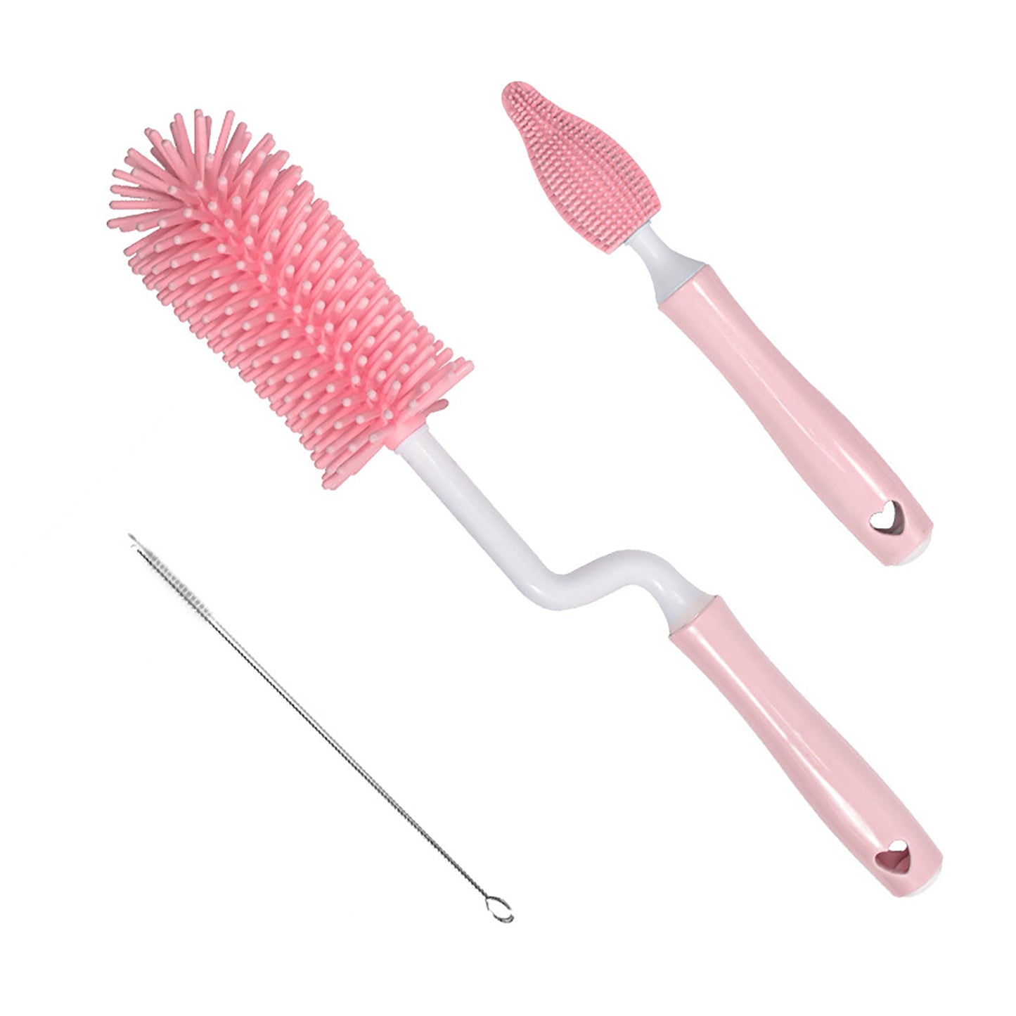 Baby Silicone Baby Bottle Brush Straw Scrubbing Baby Bottle Brush Cleaning - Nexxcart