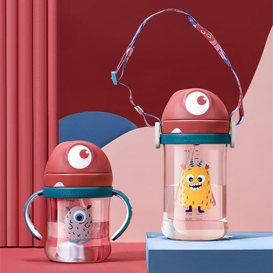 Babycare 240ml Baby Sippy Cup Cute Shape Anti - Choke Straw Baby Water Bottle - Nexxcart