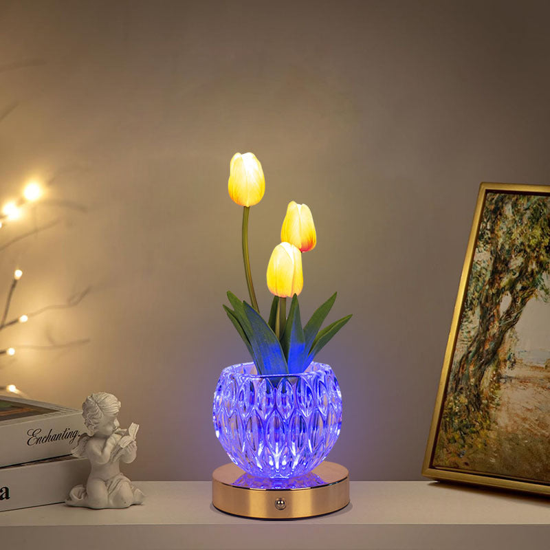 LED Tulip Night Light USB Remote Control Touch Dual Control 16 Colors
