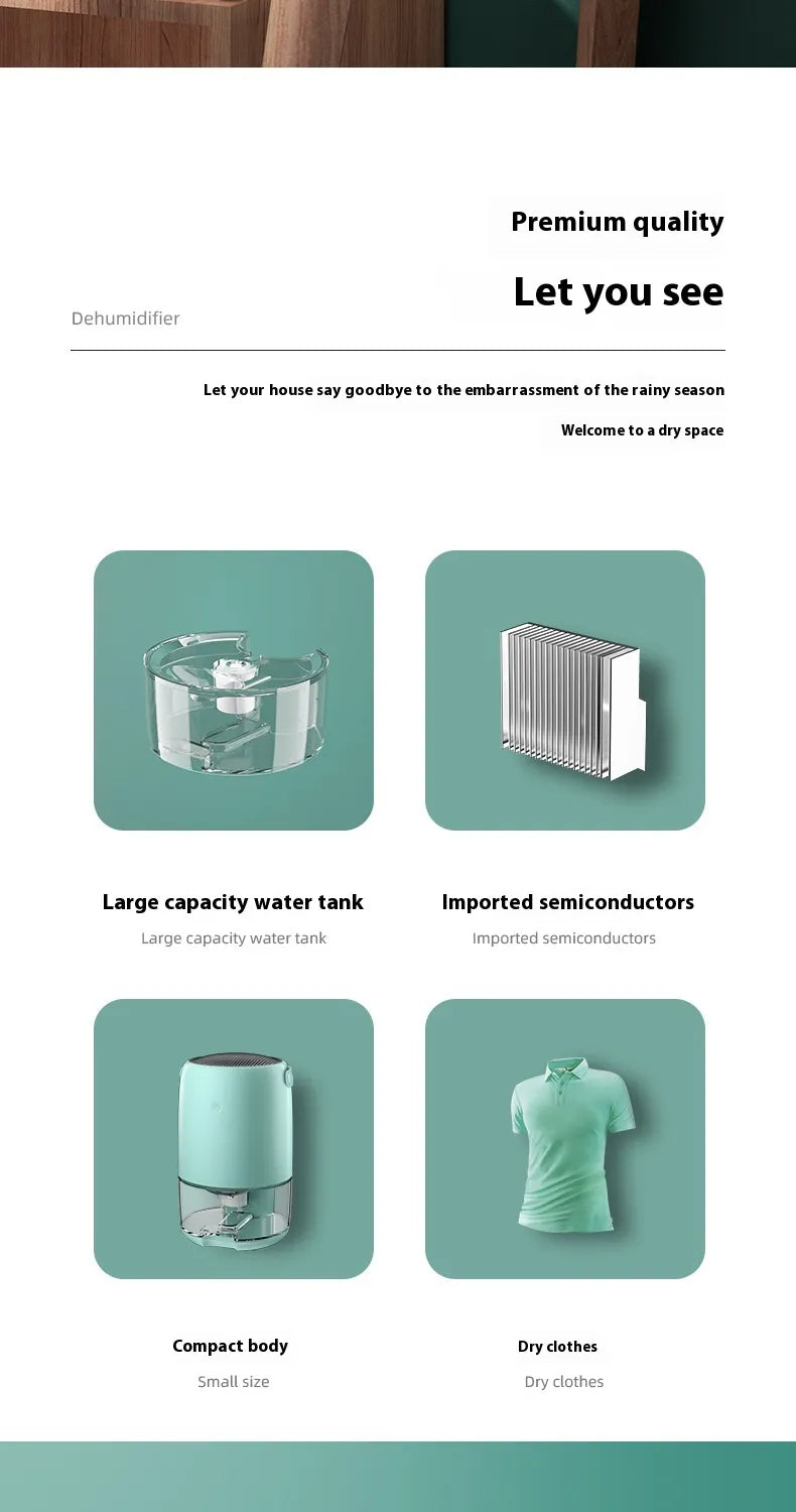 Bedroom Small Dry Air Purification Dehumidifier