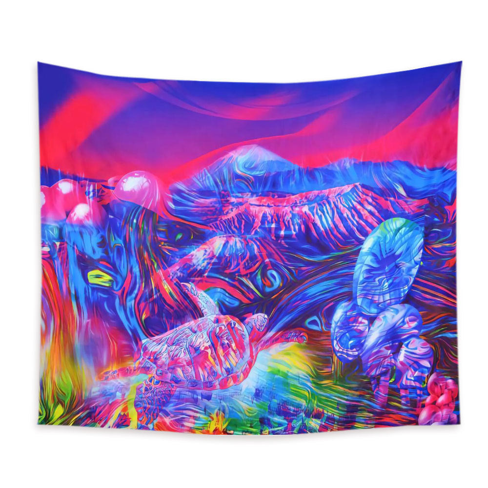 Home Tapestry Colorful Skeleton Owl