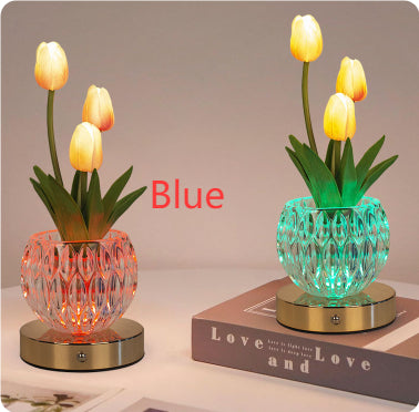 LED Tulip Night Light USB Remote Control Touch Dual Control 16 Colors