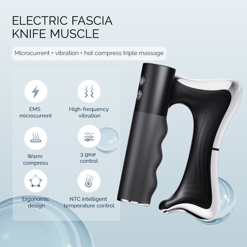 Electric Fascia Knife Vibration Body Massager High Vibration Massage Massager Warm Body Lifting Blade Comb Massage Tool - Nexxcart