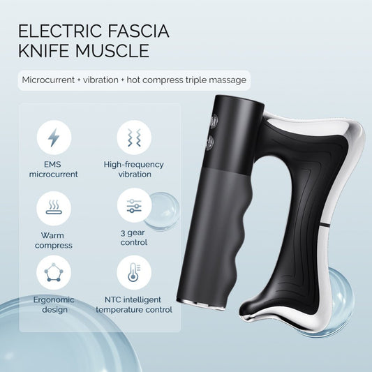 Electric Fascia Knife Vibration Body Massager High Vibration Massage Massager Warm Body Lifting Blade Comb Massage Tool - Nexxcart