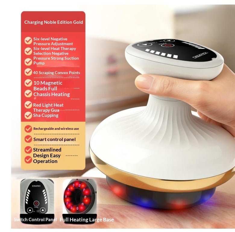 Electric Gua Sha Board Beauty Massager Cupping Device Electric Meridian Brush Home Abdominal Massage Gua Sha Board Massager - Nexxcart