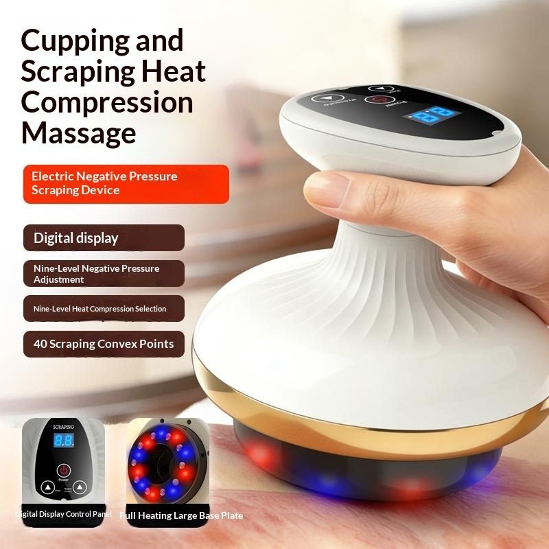 Electric Gua Sha Board Beauty Massager Cupping Device Electric Meridian Brush Home Abdominal Massage Gua Sha Board Massager - Nexxcart