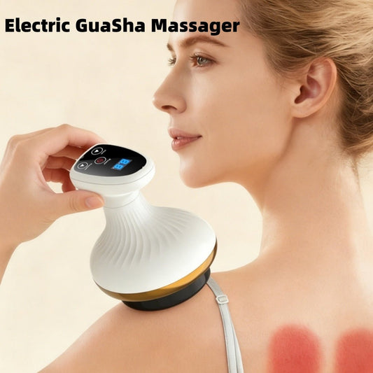 Electric Gua Sha Board Beauty Massager Cupping Device Electric Meridian Brush Home Abdominal Massage Gua Sha Board Massager - Nexxcart