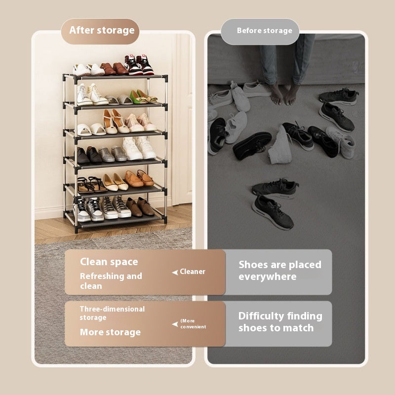 Shoe Rack Multi-layer Simple Bold Metal Assembly Storage Economical