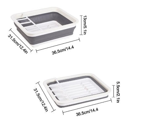 Folding kitchen drain dish rack - Nexxcart