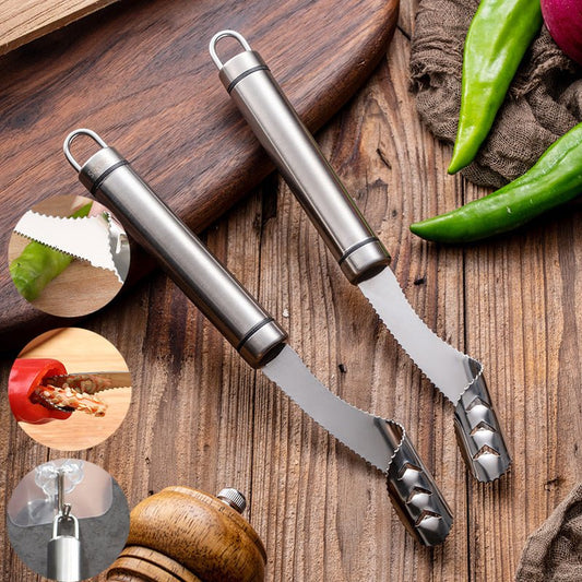 Green Pepper Nucleation Seed Picker Household Kitchen Supplies Core Remover Kitchen Tools - Nexxcart