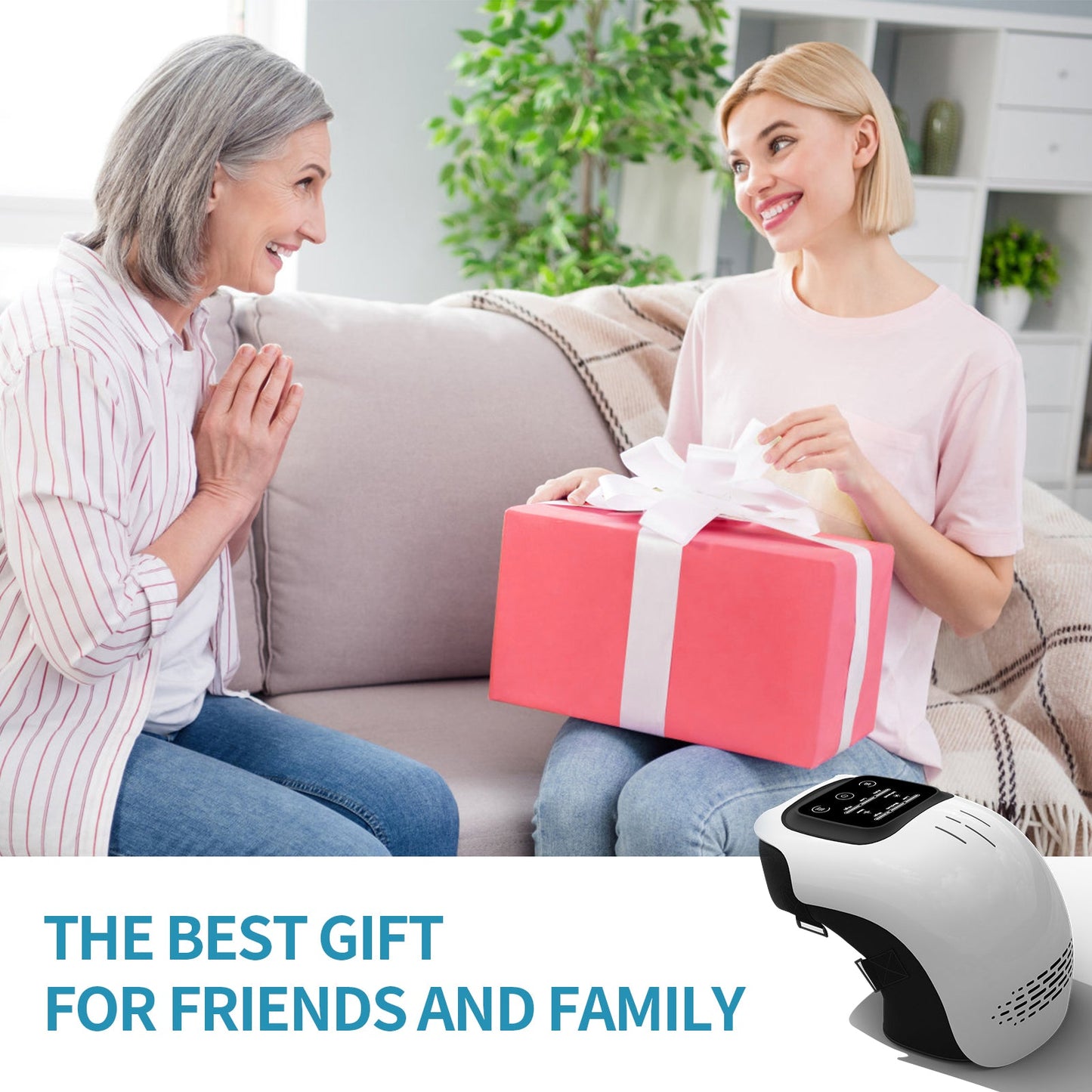 Intelligent Home Use Electric Intelligent Kneading Heating Knee Massager Rechargeable Pain Relief Infrared Laser Vibration Knee Massager - Nexxcart