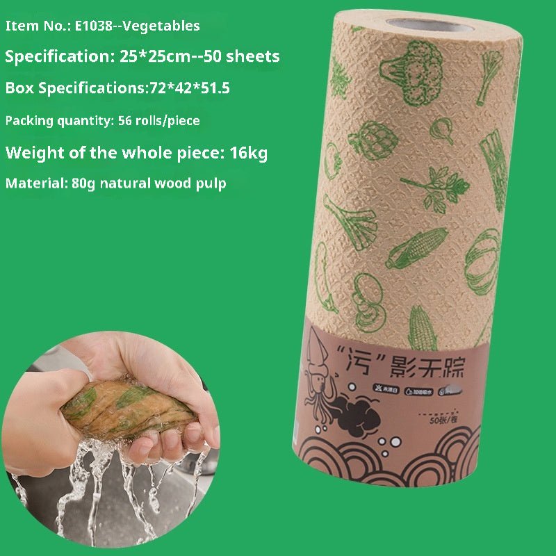 Kitchen Wet And Dry Non-woven Fabric Kitchen Dedicated Disposable Dishcloth - Nexxcart