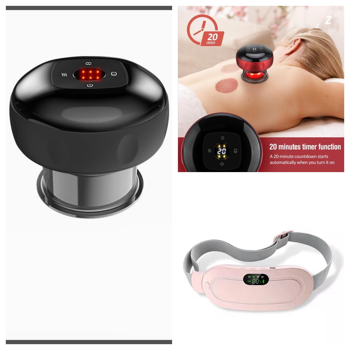 Menstrual Heating Pad Smart Warm Belt Relief Waist Pain Cramps Vibrating Abdominal Massager Electric Waist Belt Device - Nexxcart