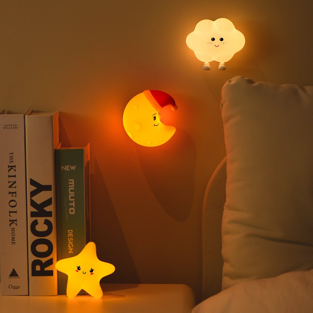 Moon XINGX Cloud Silicone Light Bedroom Cute Pat Magnetic Suction Bedside Lamp Charging - Nexxcart