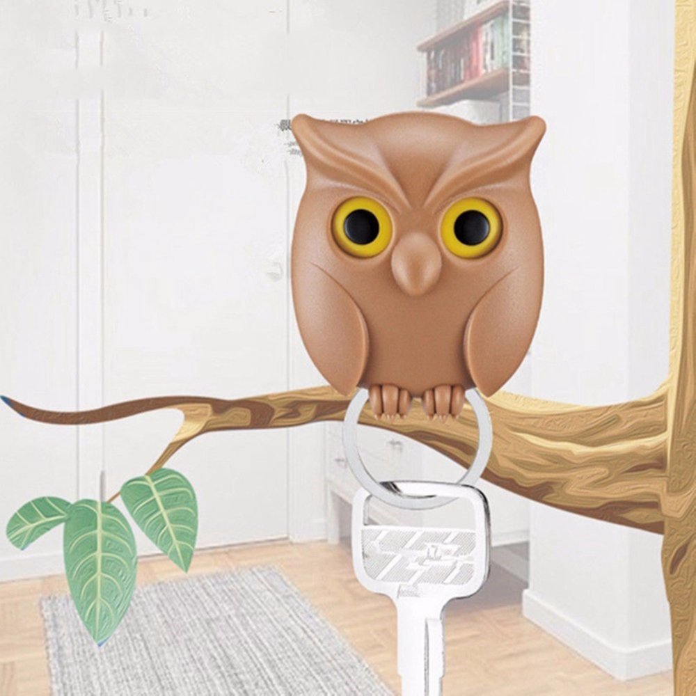 Night Owl Magnetic Wall Key Holder Wall Magnets Keep Keychains Hooks - Nexxcart