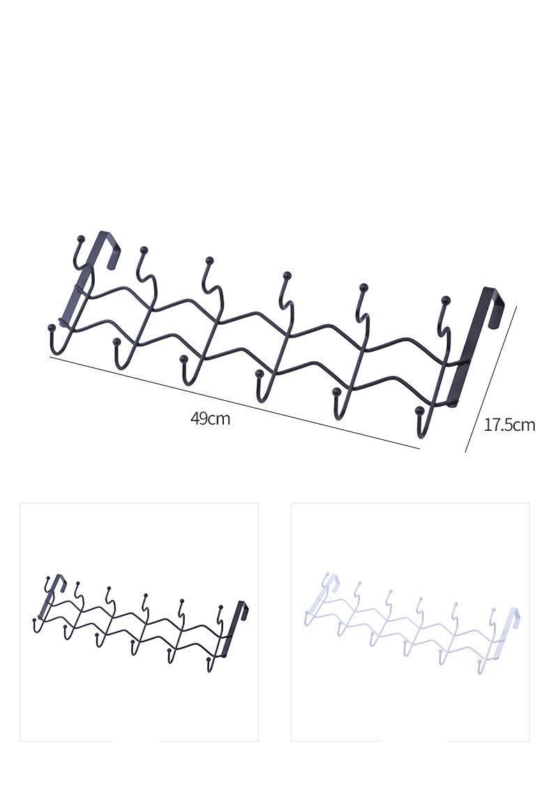 Punch - Free Door - Back Racks, Strong And Seamless, Double - Row Hangers Behind The Door - Nexxcart