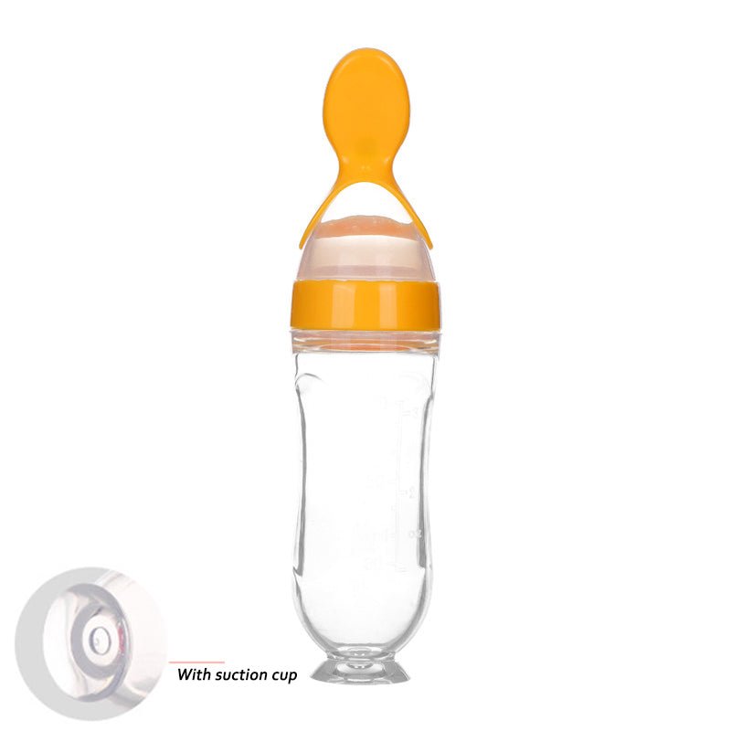 Safe Newborn Baby Feeding Bottle Toddler Silicone Squeeze Feeding Spoon Milk Bottle Baby Training Feeder Food Supplement - Nexxcart