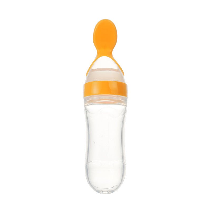 Safe Newborn Baby Feeding Bottle Toddler Silicone Squeeze Feeding Spoon Milk Bottle Baby Training Feeder Food Supplement - Nexxcart