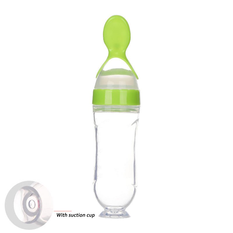 Safe Newborn Baby Feeding Bottle Toddler Silicone Squeeze Feeding Spoon Milk Bottle Baby Training Feeder Food Supplement - Nexxcart