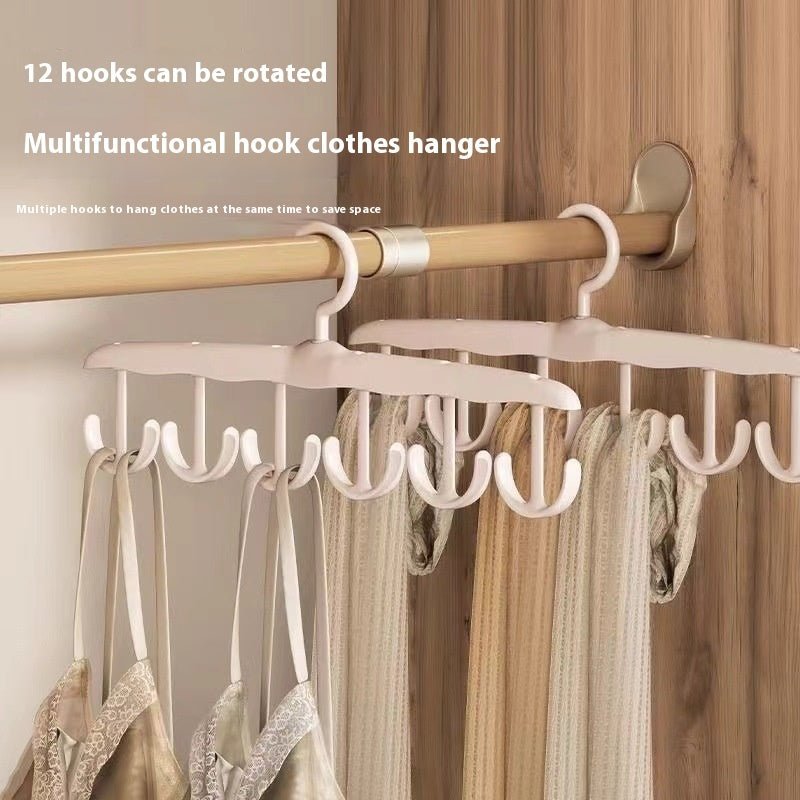 Sling Hook Multi - functional Storage Rack Tie Underwear Storage Silk Scarf Hook High - end Twelve Hooks - Nexxcart