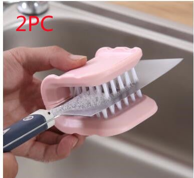 U-Shaped Knife And Cutlery Cleaner Brush Home Kitchen Cleaning Brushes Bristle Scrub Kitchen Washing - Nexxcart